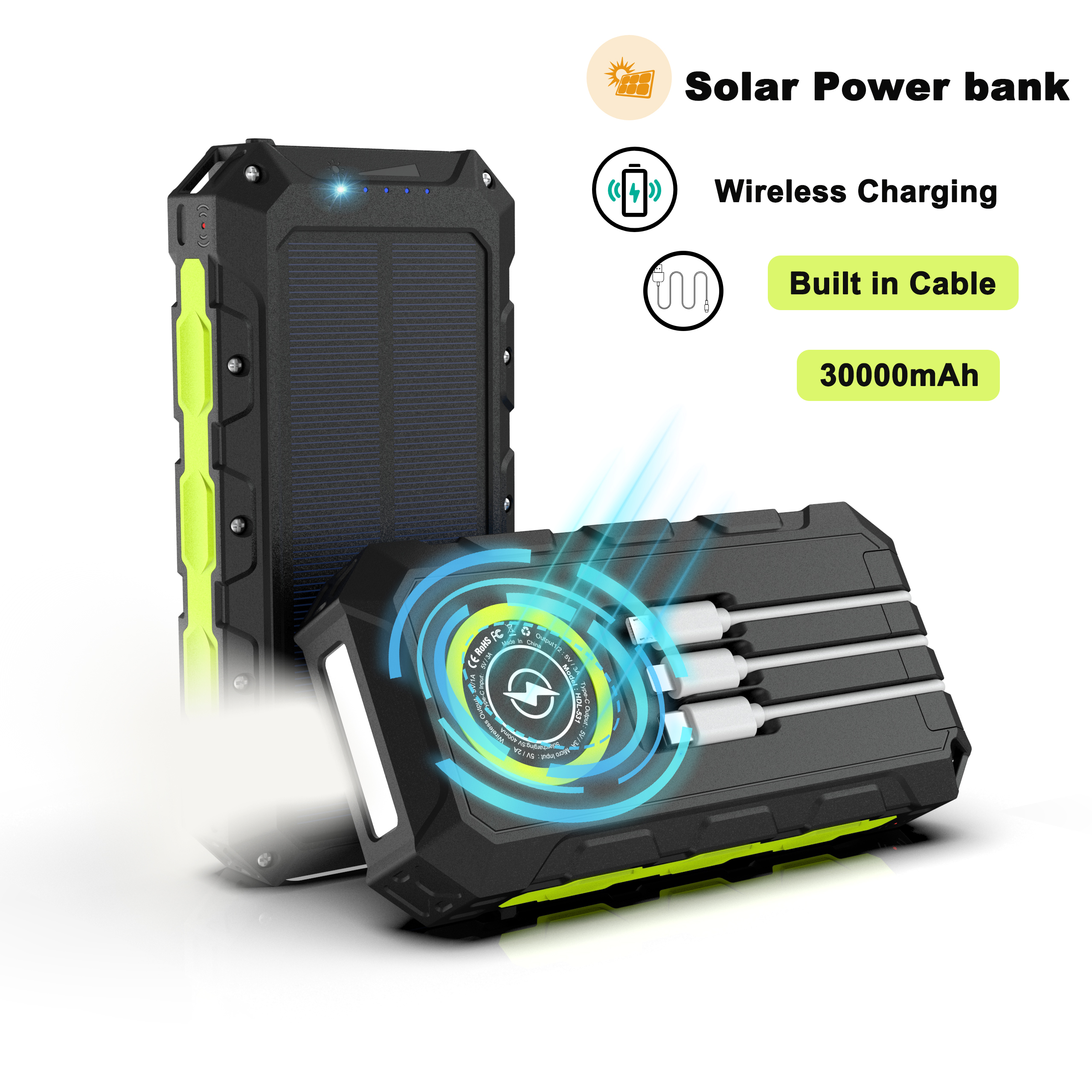30000mAh Power Bank Waterproof - Solar Emergency Charger recensie en prijs