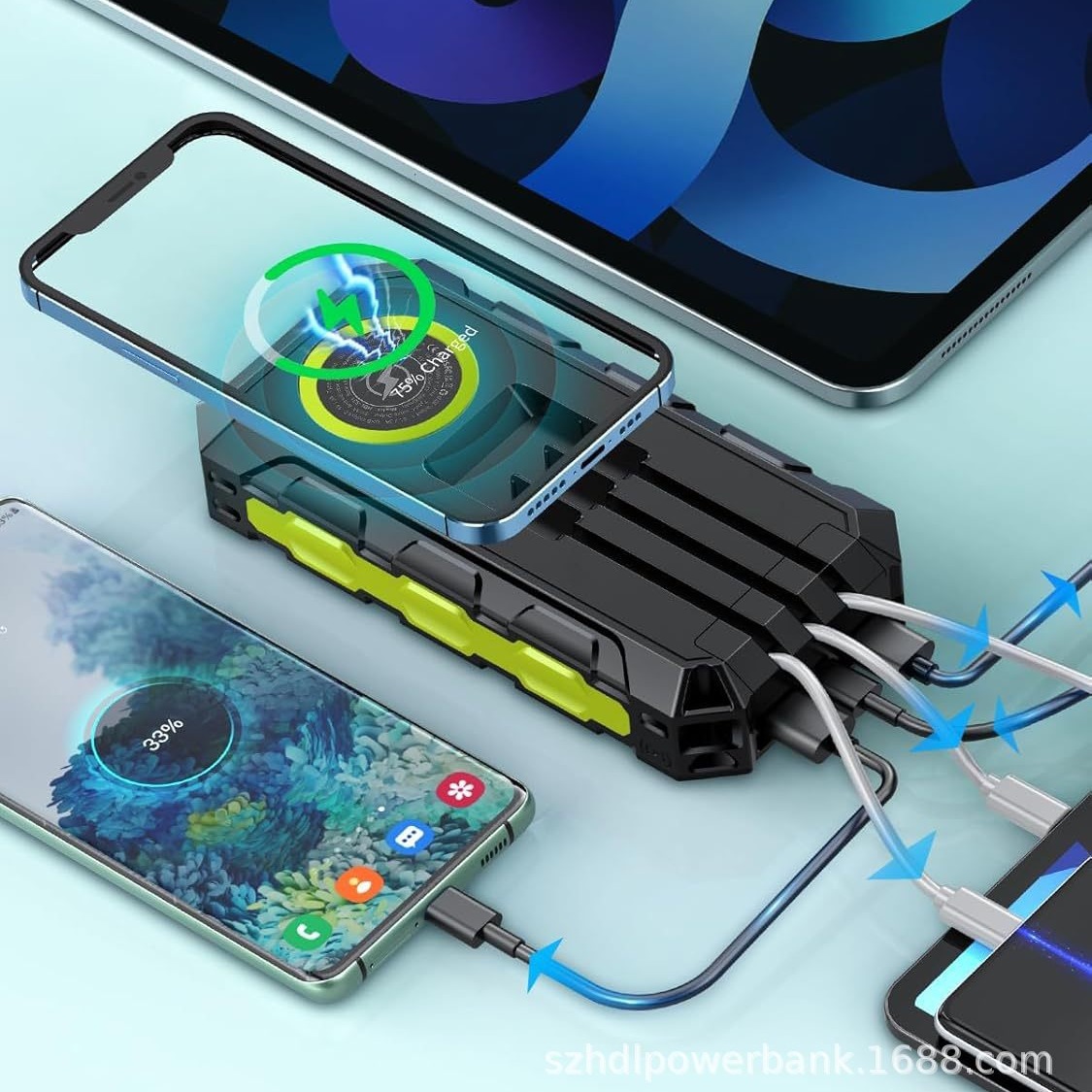 30000mAh Power Bank Waterproof - Solar Emergency Charger recensie en prijs
