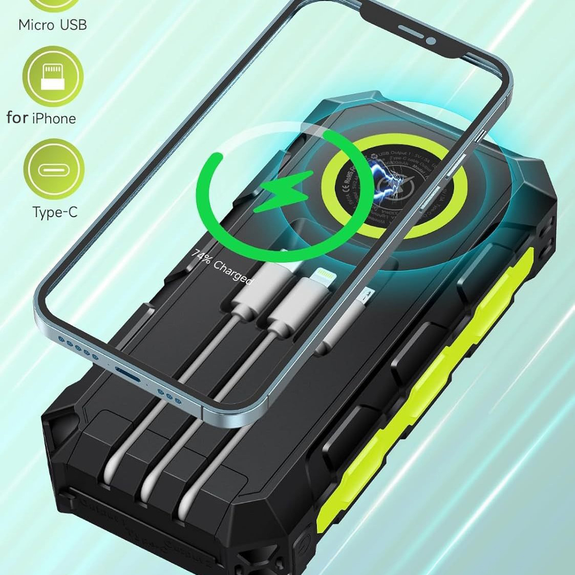 30000mAh Power Bank Waterproof - Solar Emergency Charger recensie en prijs