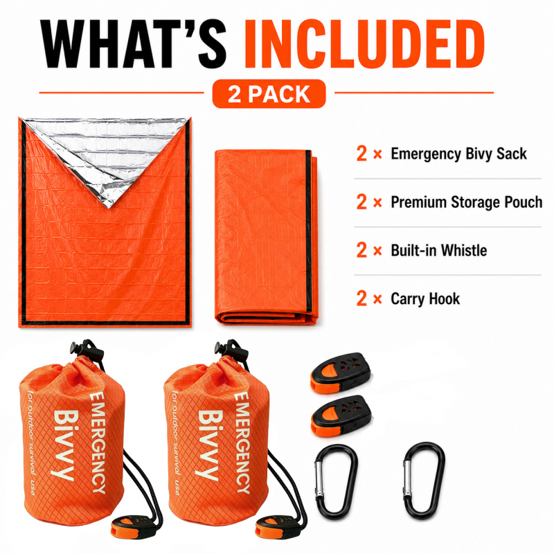 2 Pack Emergency Sleeping Bag, - Bivy Bag Emergency recensie en prijs