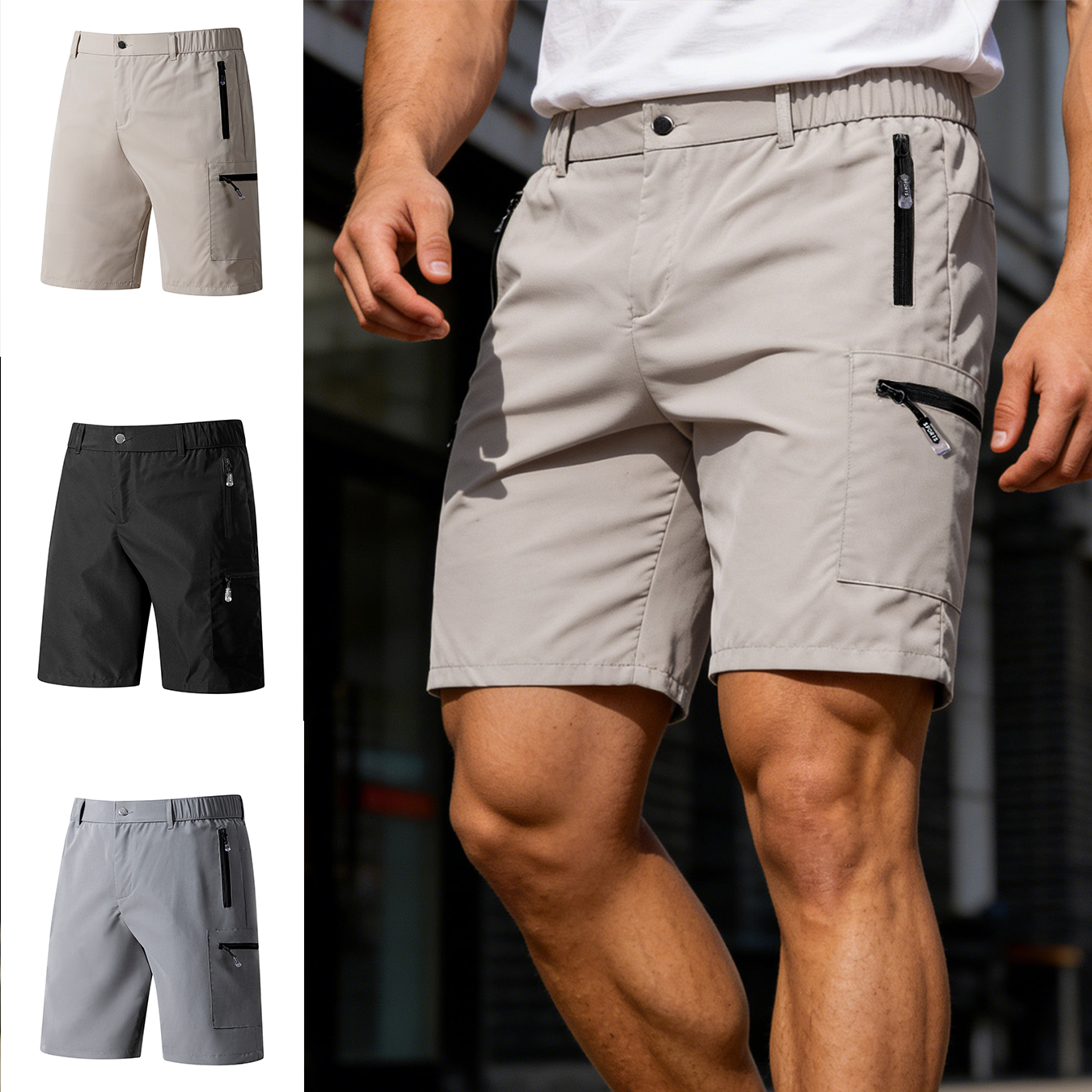 Men's Short Cargo Shorts Multi - Fishing Kit Compact recensie en prijs