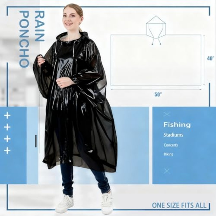 Disposable Rain Ponchos for /A - Emergency Poncho Rain recensie en prijs