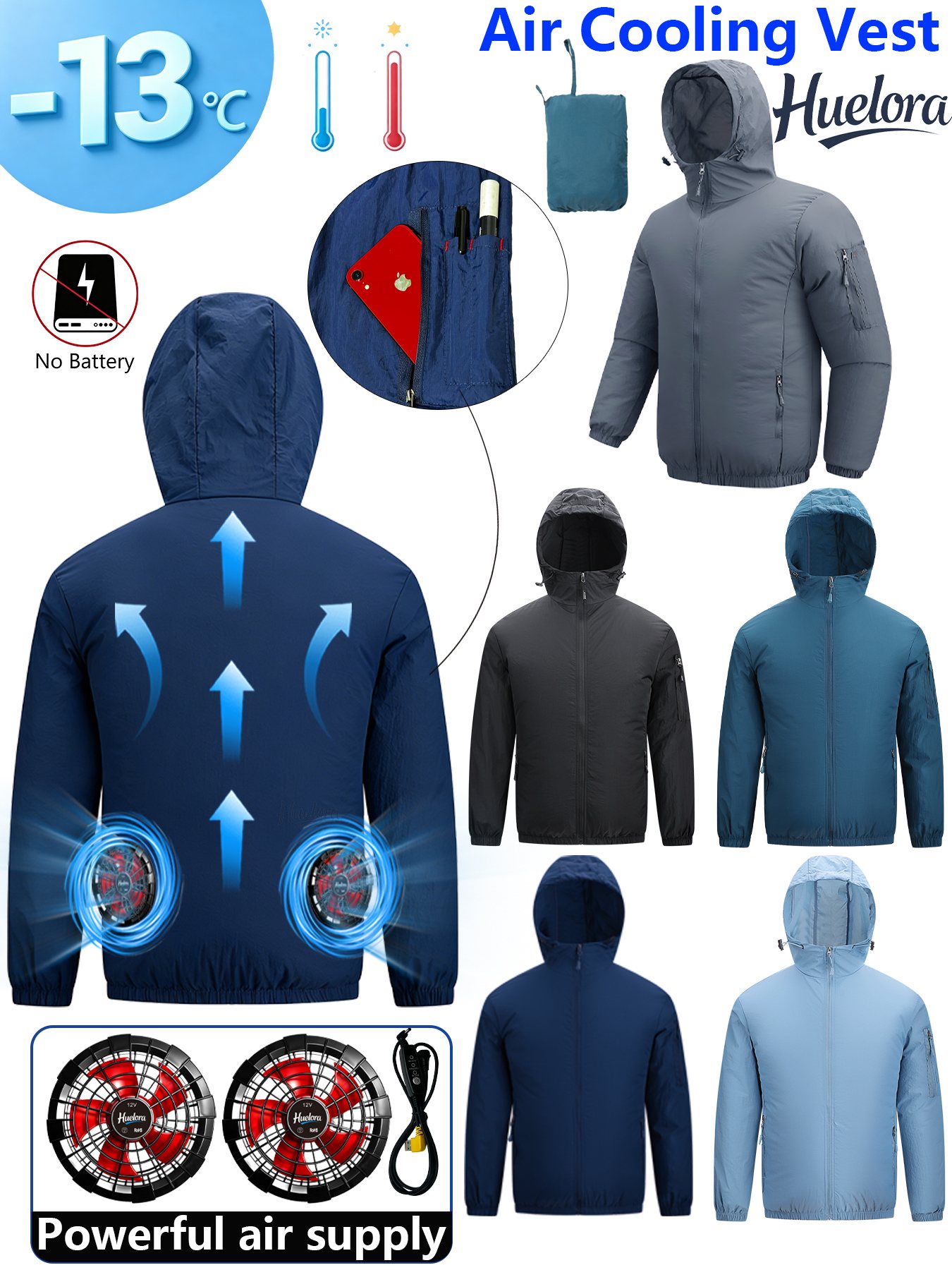 Men's Hooded USB Cooling Jacke - Fishing Kit Compact recensie en prijs