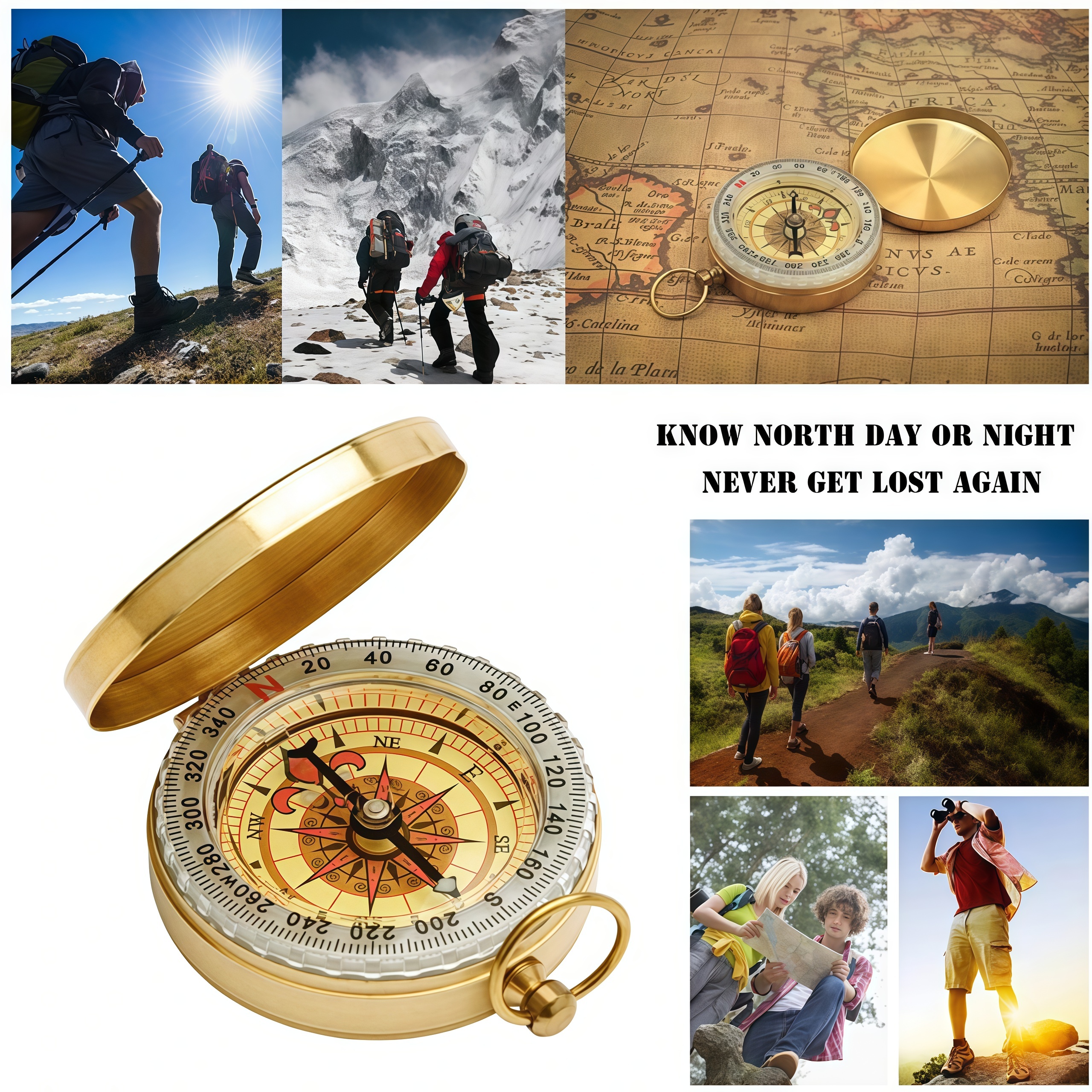 Brass Outdoor Compass - Gold C - Compass Lensatic recensie en prijs