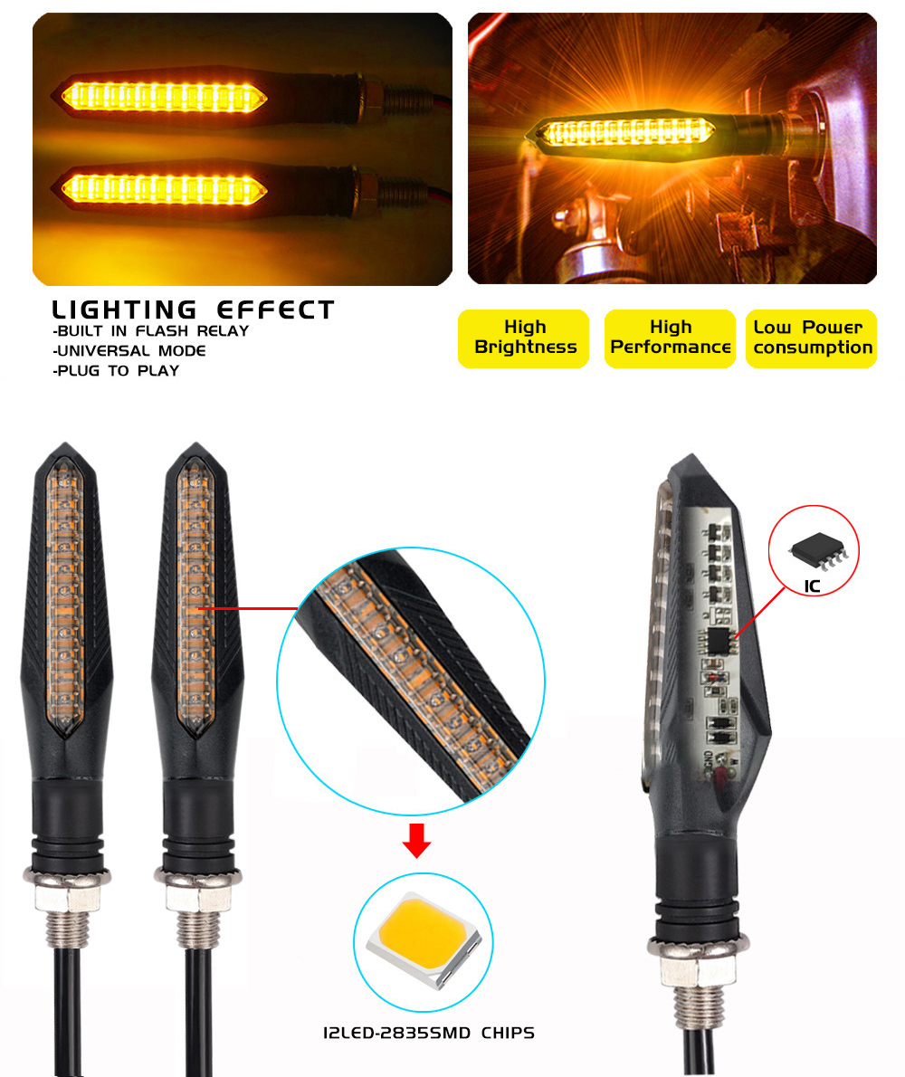 4PCS 12V Motorcycle LED Turn S - Sos Light Strobe recensie en prijs