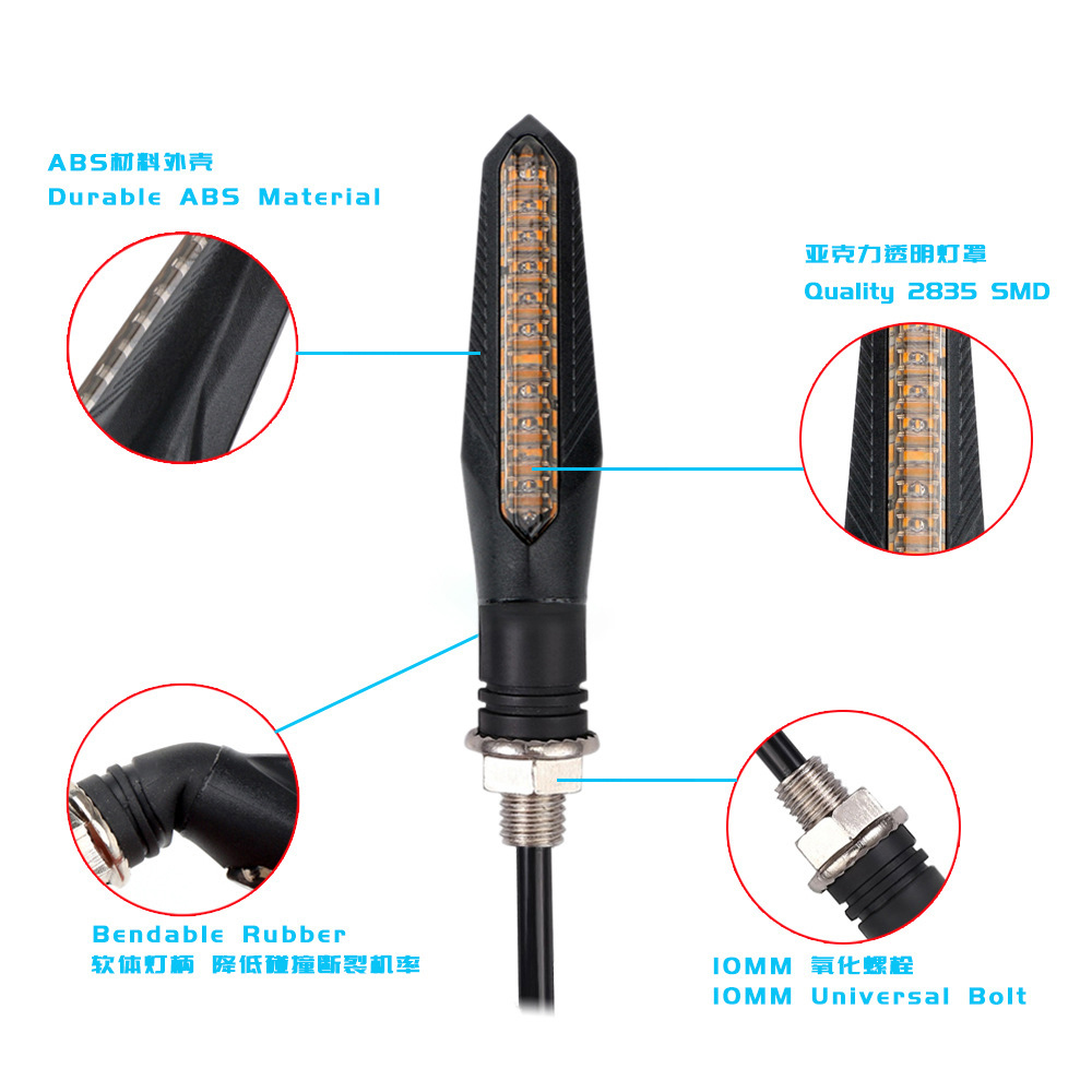 4PCS 12V Motorcycle LED Turn S - Sos Light Strobe recensie en prijs