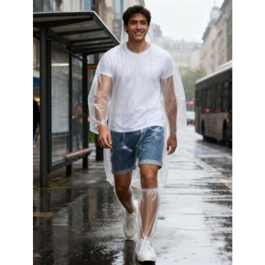 Disposable Rain Ponchos for Ad - Emergency Poncho Rain recensie en prijs
