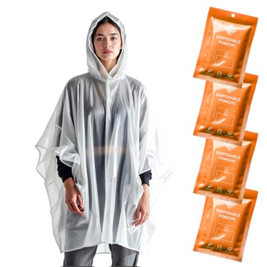 Disposable Rain Ponchos for Ad - Emergency Poncho Rain recensie en prijs