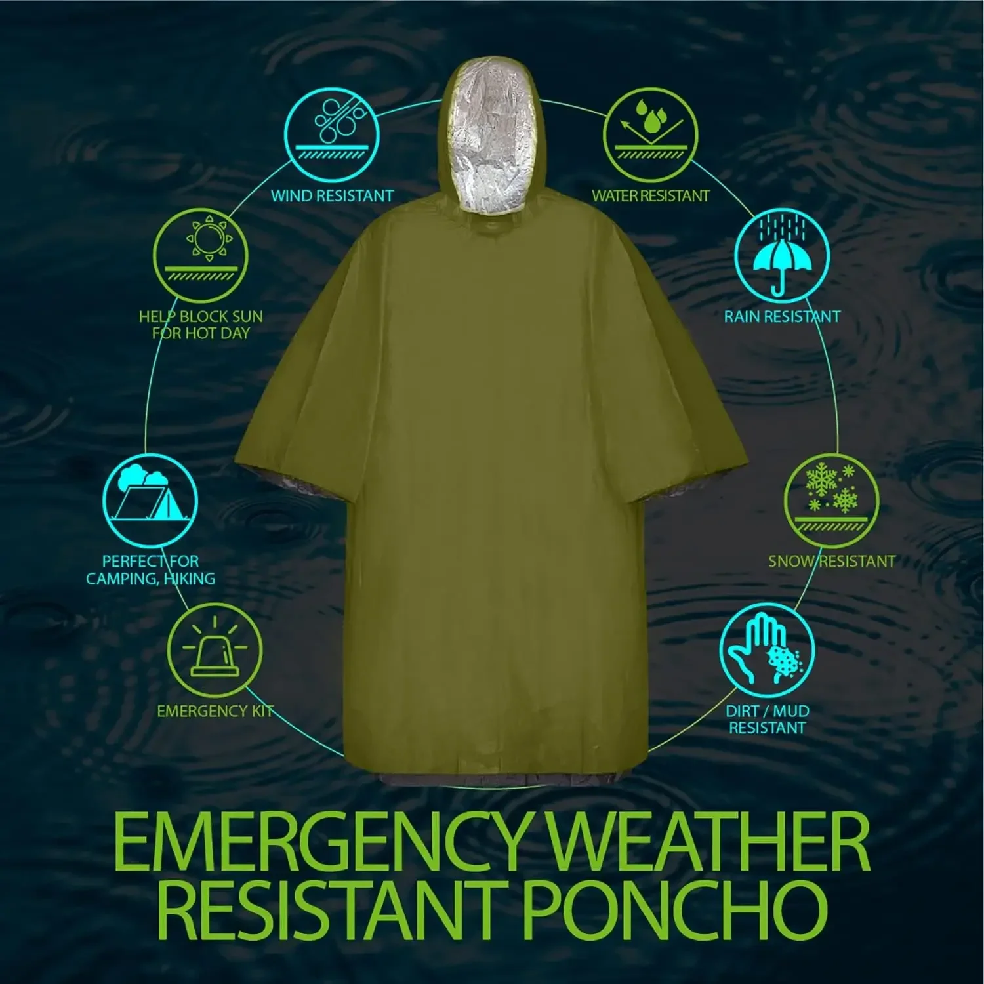 Emergency Rain Poncho Hood Reu - Emergency Poncho Rain recensie en prijs