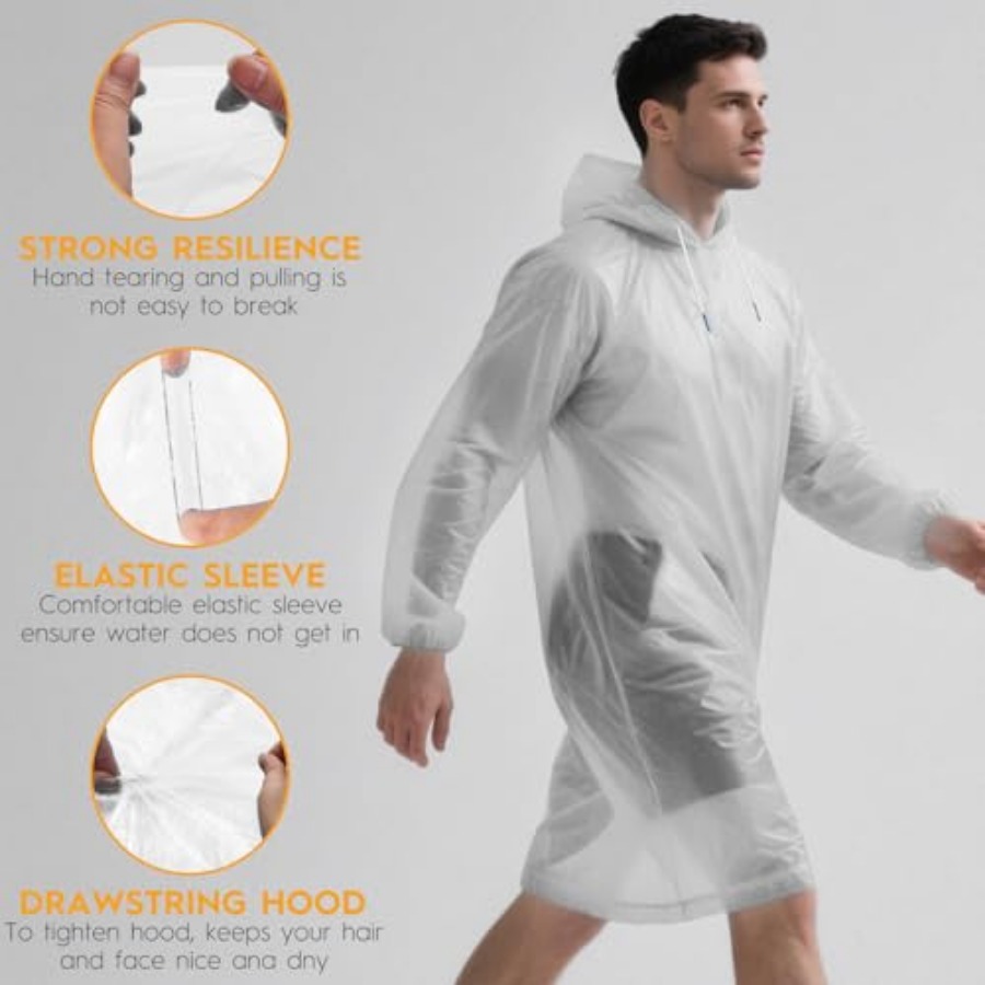 and and Disposable Rain Poncho - Emergency Poncho Rain recensie en prijs